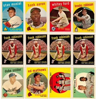 1959 Topps Baseball Collection (590+) Including Hall of Famers